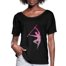 Load image into Gallery viewer, Women’s Flowy Warrior Spectrum T-Shirt - black

