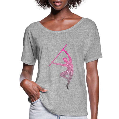 Women’s Flowy Warrior Spectrum T-Shirt - heather gray