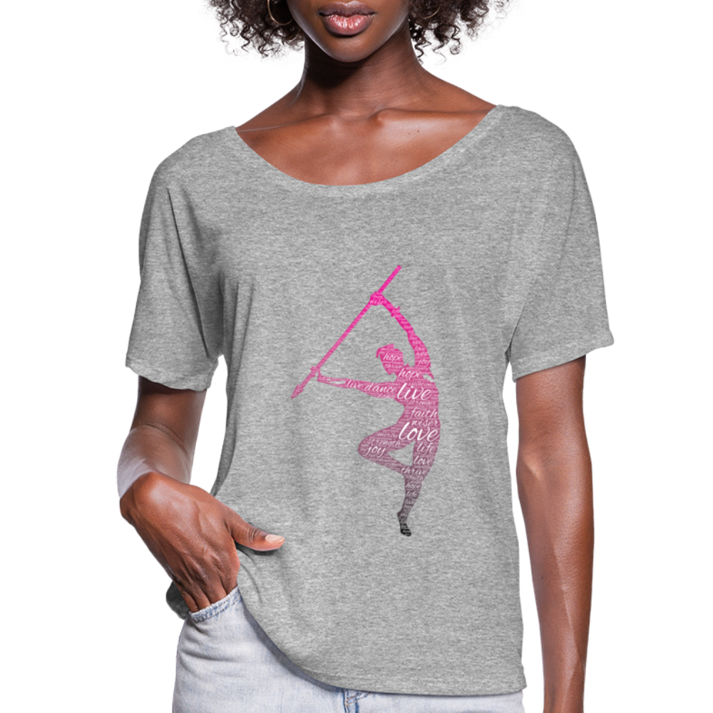 Women’s Flowy Warrior Spectrum T-Shirt - heather gray